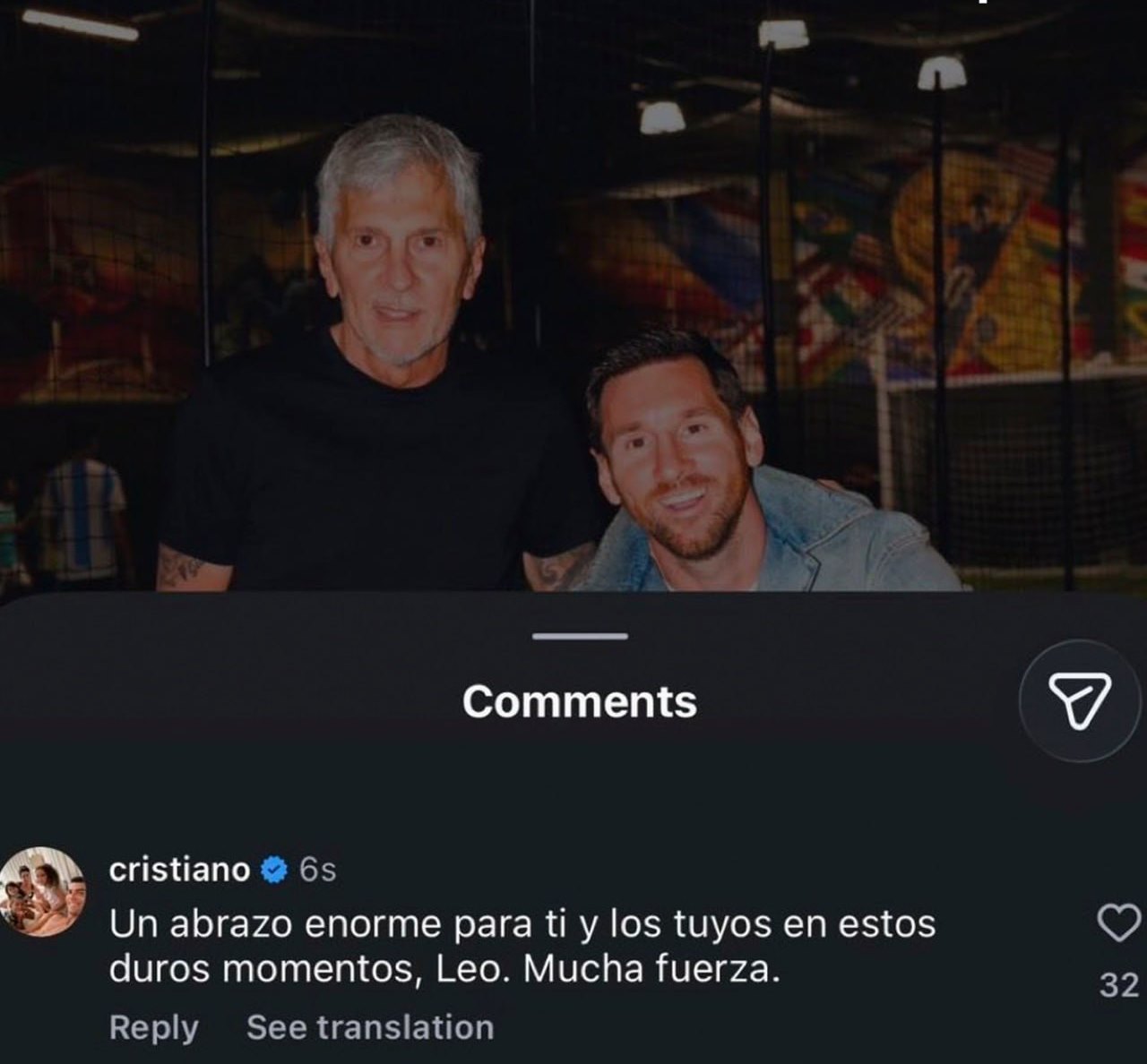 Ronaldo Messiyə başsağlığı mesajı göndərdi