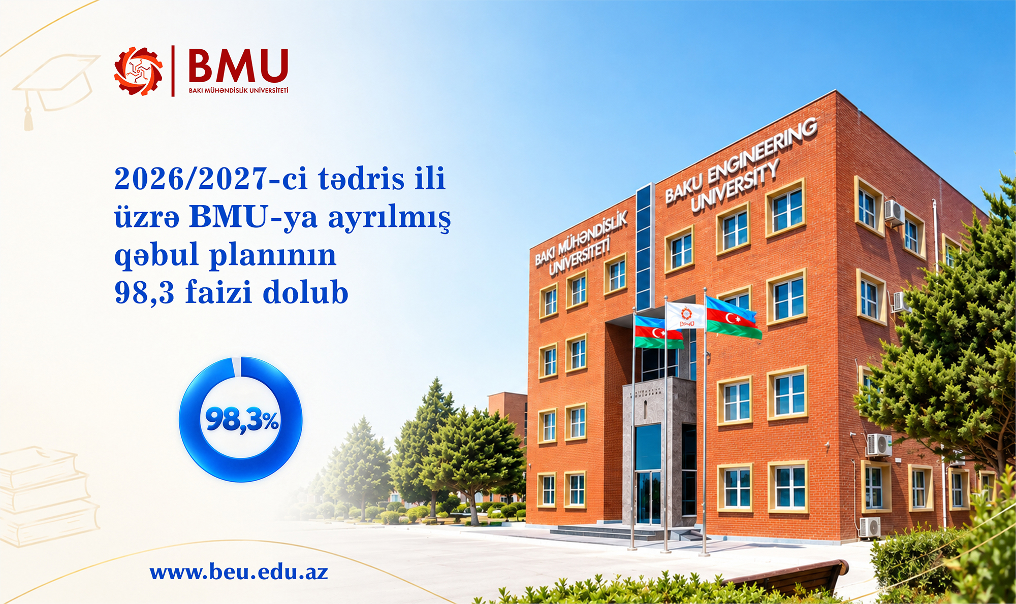 Bu il BMU-nun qəbul planı 98,3 faiz dolub