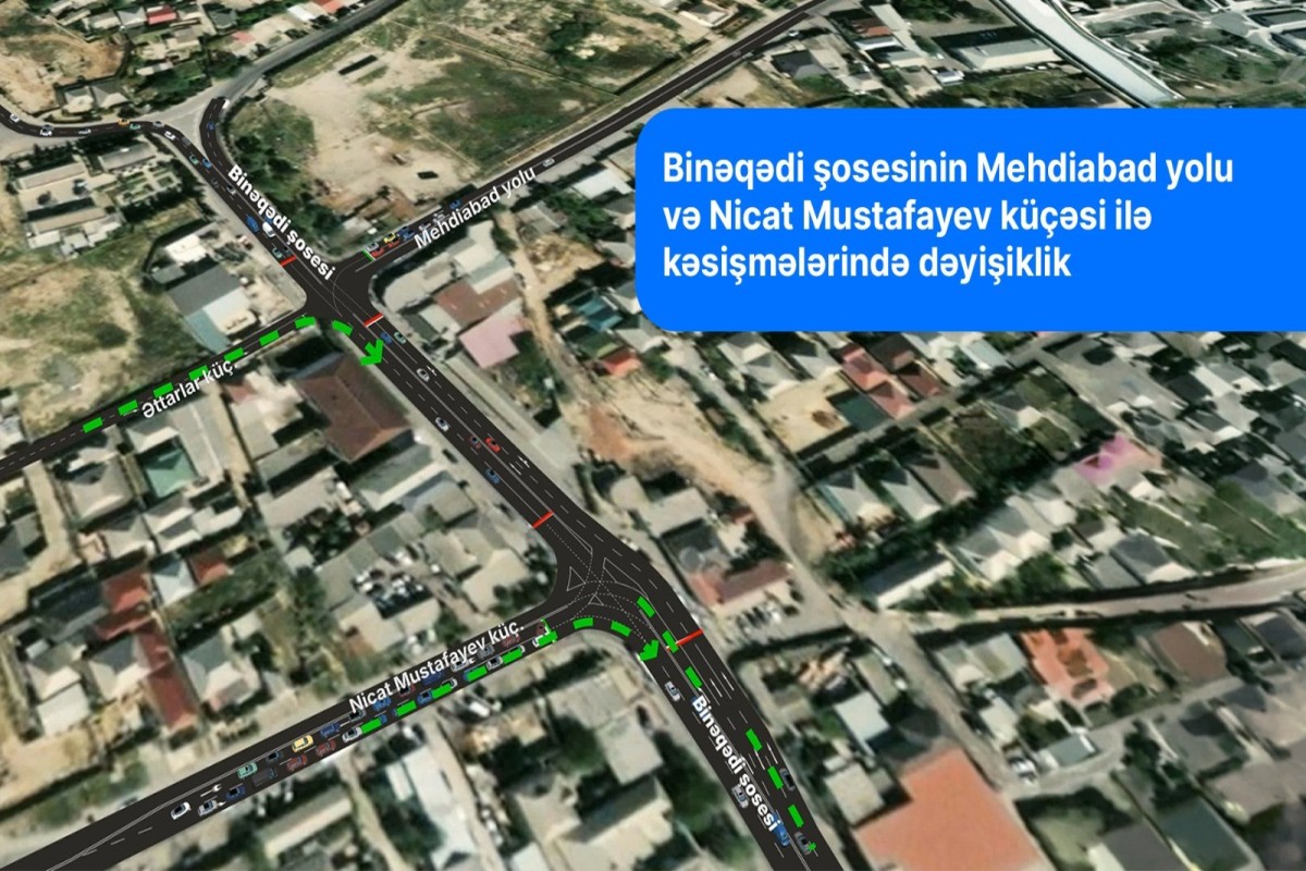 Bakının bu yolunda hərəkət dəyişdirilir - sürücülər diqqətli olsun