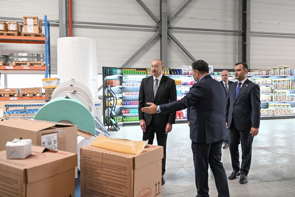 Prezident Qaradağda istehsal&nbsp;müəssisəsinin açılışında