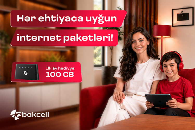 Bakcell-dən Wi-Fi modemi alın, ilk abunəliyiniz pulsuz olsun
