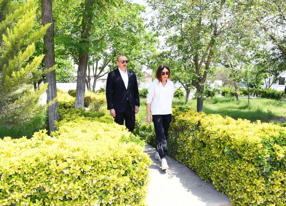 Prezident və birinci xanım Şamaxıda səfərdədir