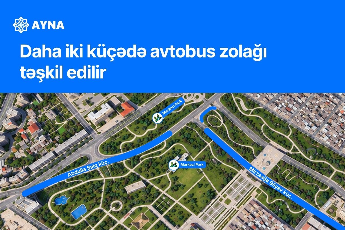 Daha iki küçədə avtobus zolağı çəkilir