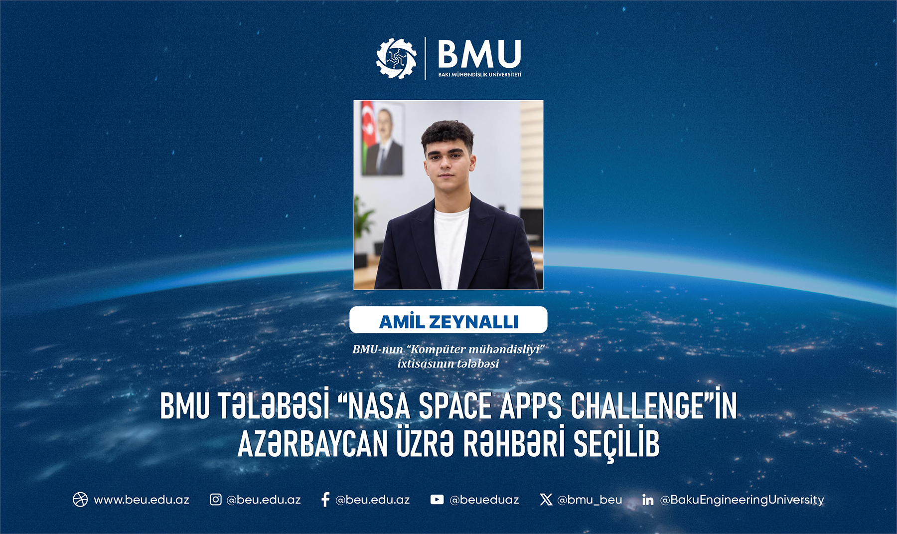 BMU tələbəsi NASA layihəsinin rəhbəri oldu