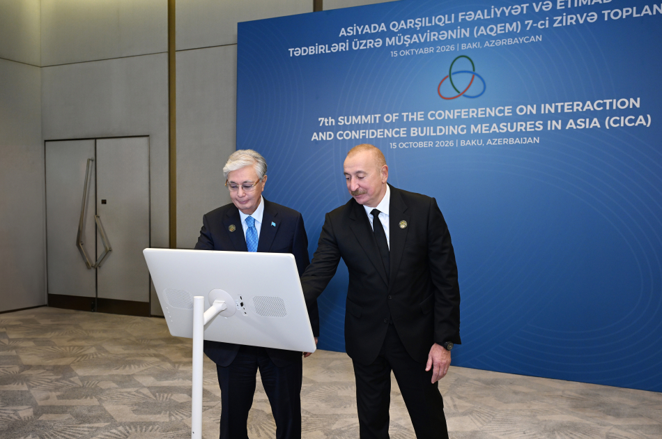 Prezidentlər Asiya ilə Avropanı birləşdirən rəqəmsal dəhlizin açılışını etdilər