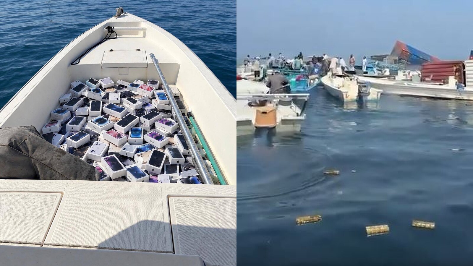 Hörmüzdə iPhone daşıyan gəmi batdı - qayıqlarla daşıdılar