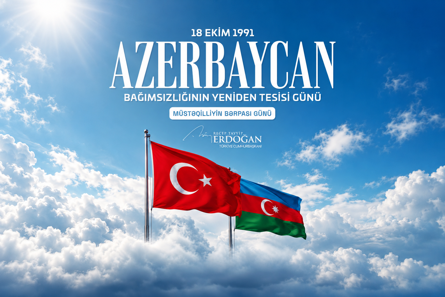 Ərdoğan Azərbaycanı belə təbrik etdi