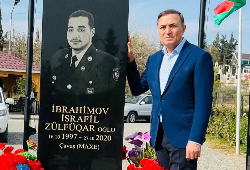 Mənsum İbrahimov şəhid olan qardaşı oğlunu yad etdi - FOTOLAR
