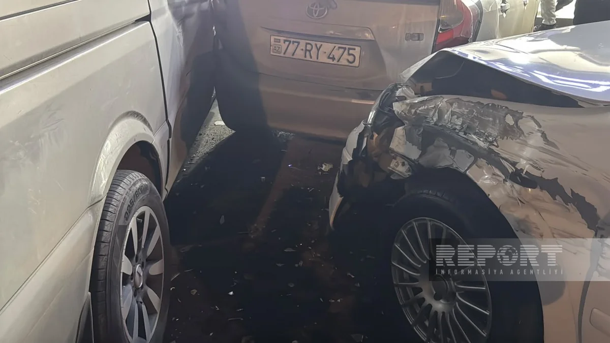 Sumqayıtda beş avtomobil toqquşdu